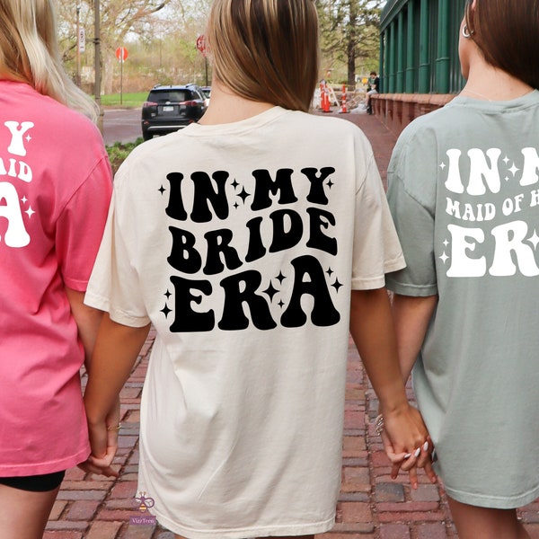 In My Bride Era Shirt, Bridesmaid Shirt, Trendy Comfort Colors Pocket Shirt, Maid of Honor Gift, Bridesmaid Gifts, Bachelorette Shirts