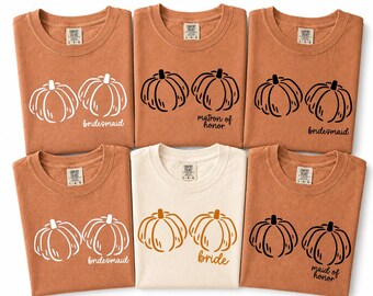 Comfort Colors® Fall Bachelorette Party Shirts, Funny Pumpkin Boobs Bridesmaid gifts,  Custom Party Favors,