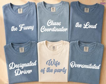 Comfort Colors® Bachelorette Party Shirts, Personalizable Custom Funny Bach, Wife of the Party, Bridesmaid gifts, Bachelorette Party favors