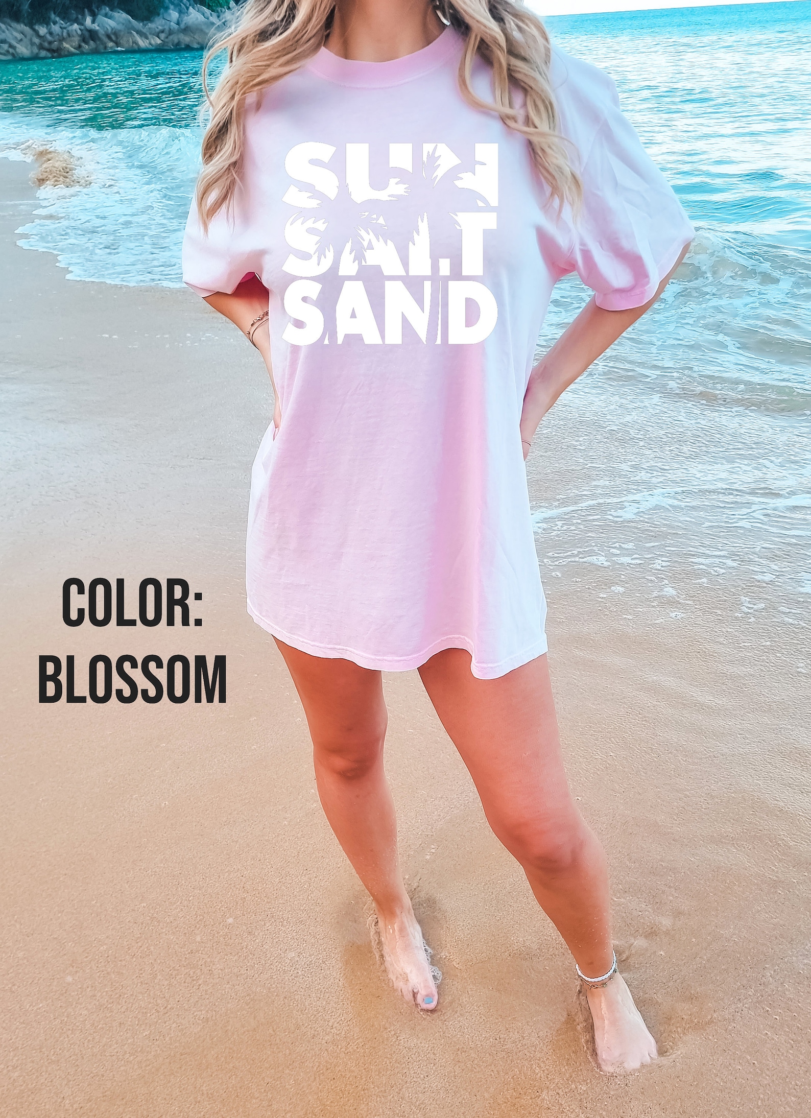 Sun Sand Salt Beach Shirt, Retro Comfort Colors T-shirt, Trendy Beach ...