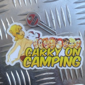 CARRY ON CAMPING Vinyl Sticker car, Motorhome, sticker, camper, van, bongo, tent, caravan, boat,