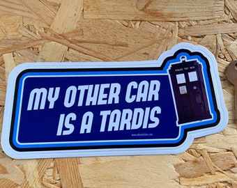 My other car is a tardis Dr who sci-fi Sticker Decal bumper funny comedy