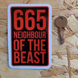 665 Neighbour of the beast music concert decal stickers hot rod