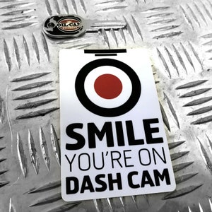 1X Smile your on dash cam funny car sticker