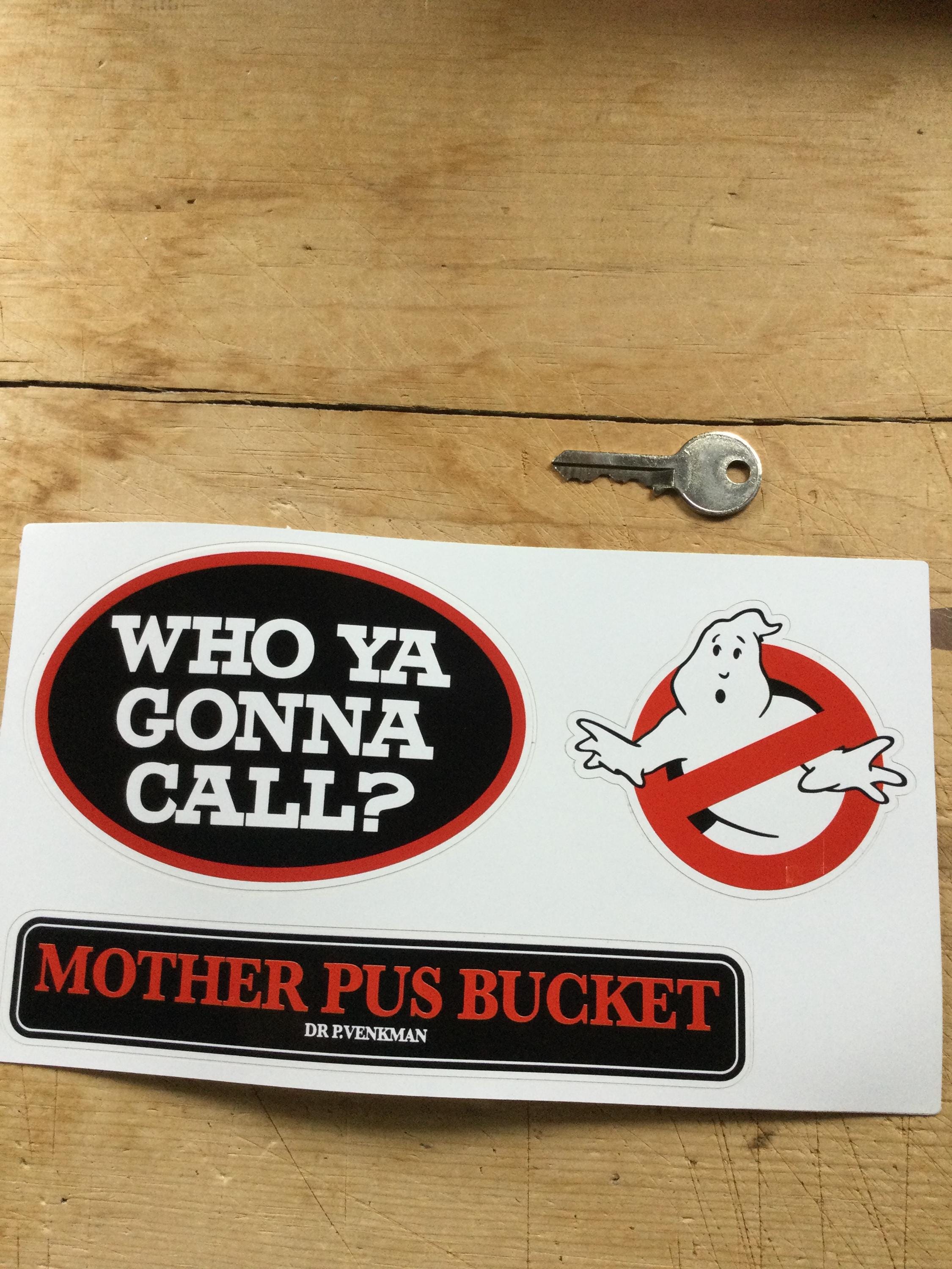 Ghostbusters Sticker Set 3x Stickers Fancy Dress Halloween Costume Prop ...