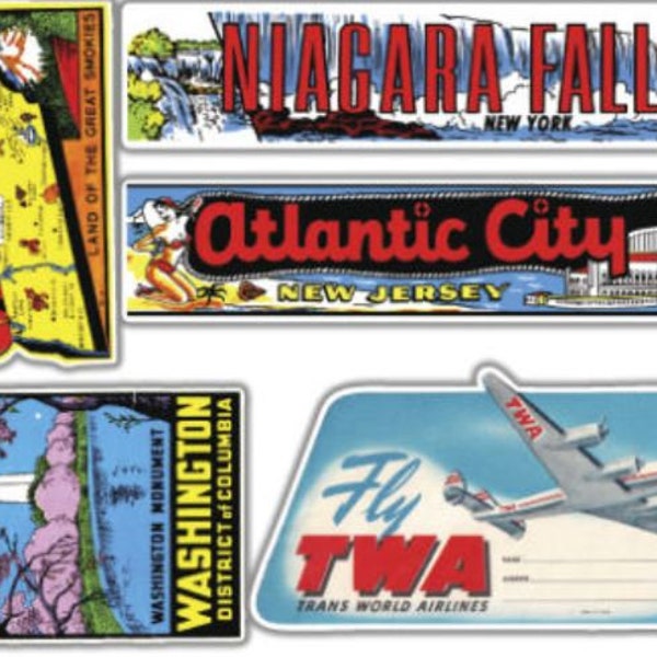 Suitcase Stickers Etsy UK