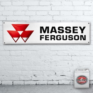 MASSEY FERGUSON GARAGE Banner – heavy duty for workshop, 1200 x 305mm tractor