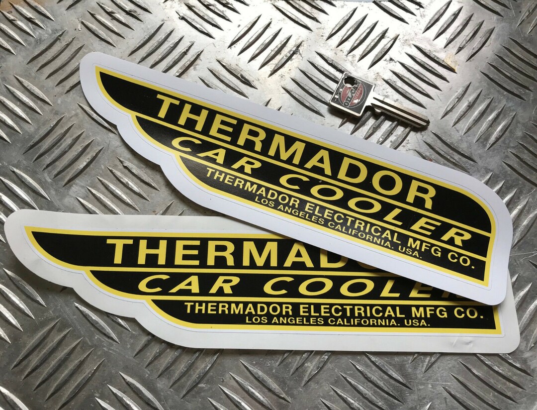 2x Thermador Car Cooler Large Sticker Swamp Cooler Blue Etsy