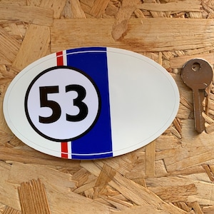 Herbie The Love Bug beetle 53 classic racing sticker car decal