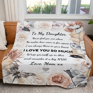 Personalized Mom Birthday Gifts from Daughter - Blankets with Names |  Customized Blanket with Hairstyle &Characters Change | Personalized  Blankets
