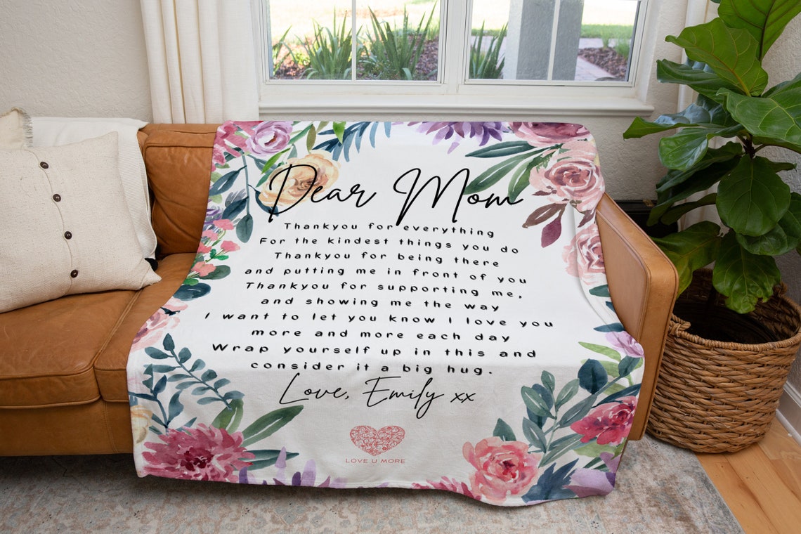 Personalized blanket for mom mother daughter blanket to my Etsy