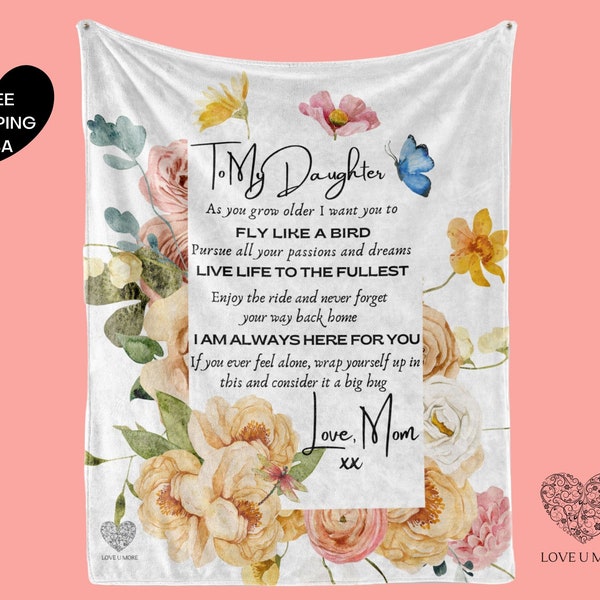 To My Daughter Blanket Etsy