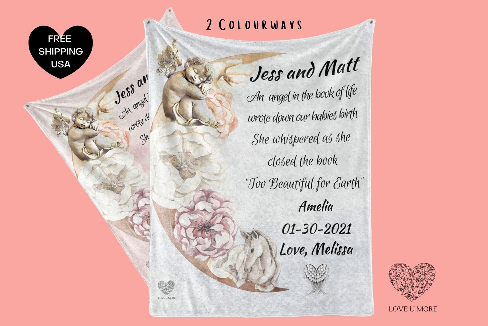 Sympathy blankets memorial blankets loss of a child gift Etsy