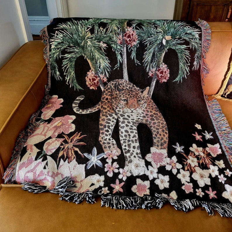 Leopard Blanket,maximalist Home Decor, Quirky Home Decor, Leopard Throw