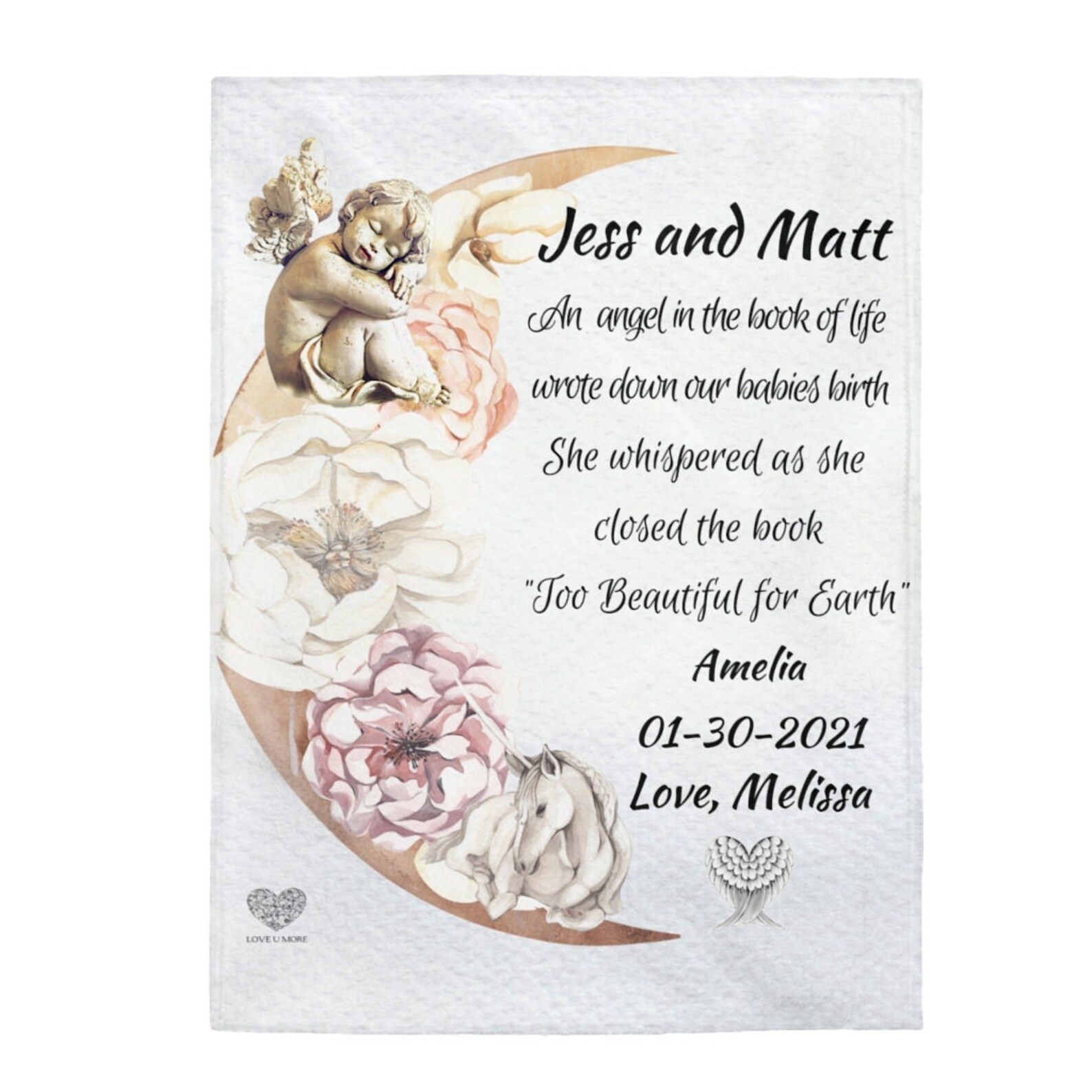 Sympathy Blankets Memorial Blankets Loss of a Child Gift Etsy