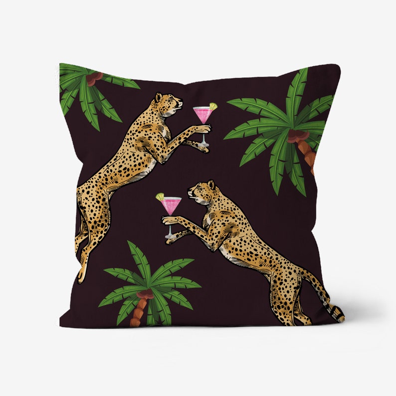 Cheetah Pillow Animal Print Pillows Leopard Cushion Cheetah Etsy