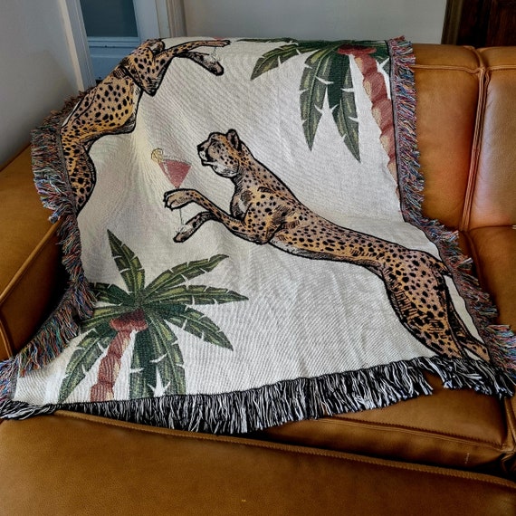 Cheetah Throw Blanket Maximalist Home Decor 90 s Home Decor