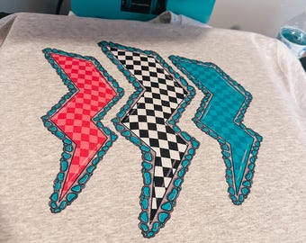 Checkered Lightning Crewneck
