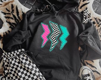 Checkered Lightning Hoodie