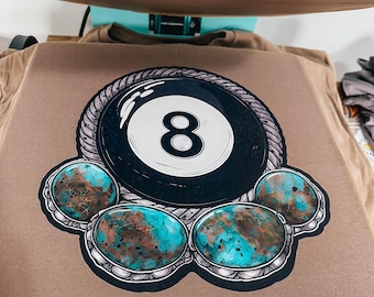 Turquoise 8Ball Graphic Tee