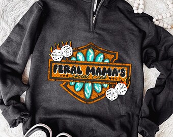 Feral Mama's Social Club Quarter Zip