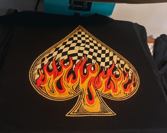 Flaming Spade Graphic Tee