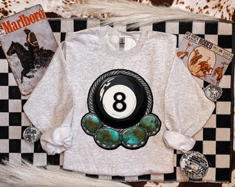Turquoise 8Ball Crewneck
