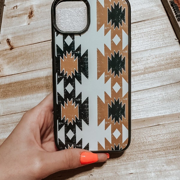 Black and Brown Aztec Phone Case