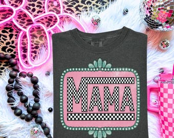 Checkered Mama Graphic Tee