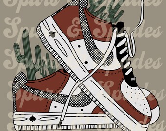 Cactus Dunks Digital Download | Western PNG