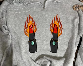 Spicy Lipstick Quarter Zip