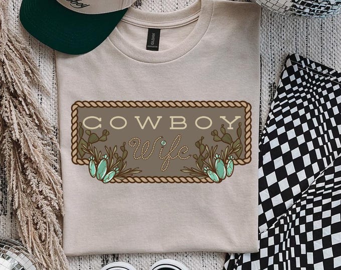 Featured listing image: Cowboy Wife Graphic Tee