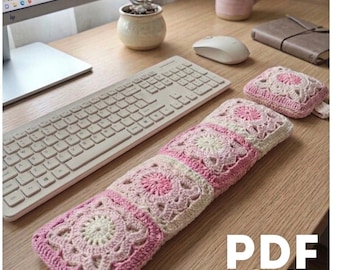 PDF-patroon voor gehaakte polssteunset toetsenbord en muis