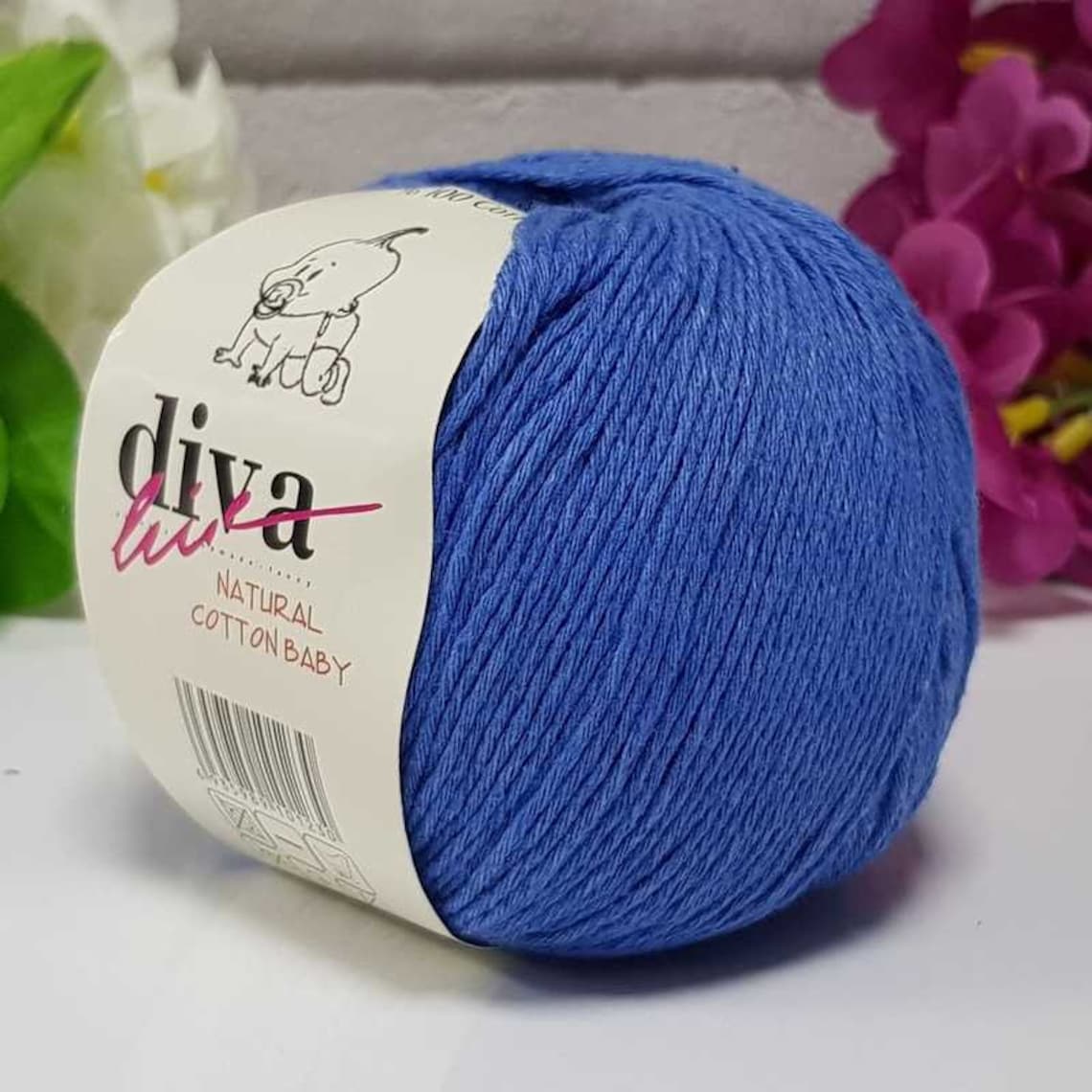 Diva 100 cotton baby yarn 50gr 200mt natural cotton yarn Etsy