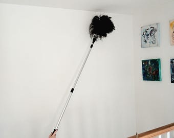 South African Ostrich Feather Duster with Optional Extendable Handle  - Small, Medium or Premier Heads
