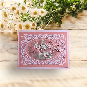 Carte d'anniversaire pour elle, jolie carte d'anniversaire, maman, amie, petite amie, femme, grand-mère, tante, dame, fait main