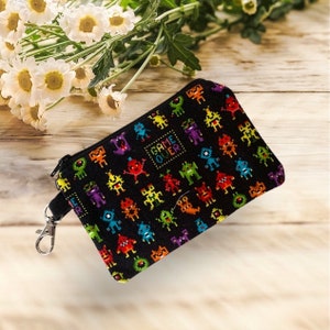 Porte-monnaie rétro pour jeu vidéo, sac à fermeture éclair, pochette, languette ou fermoir ajouté, contient de l'argent, carte-cadeau, jouets, clés, écouteurs-boutons, cadeau pour joueur ou enfant