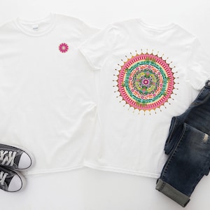 Neesan&#39;s Bloom Assyrian Alphabet t-shirt unisex crew neck heavy cotton