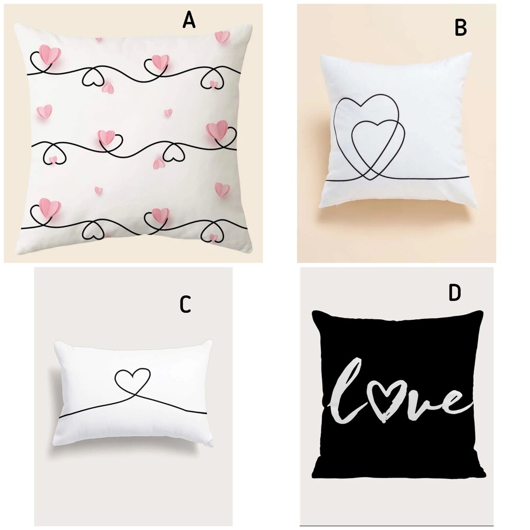 Heart PILLOW Covers Valentines Day Pillow Covers Decorative Pillow