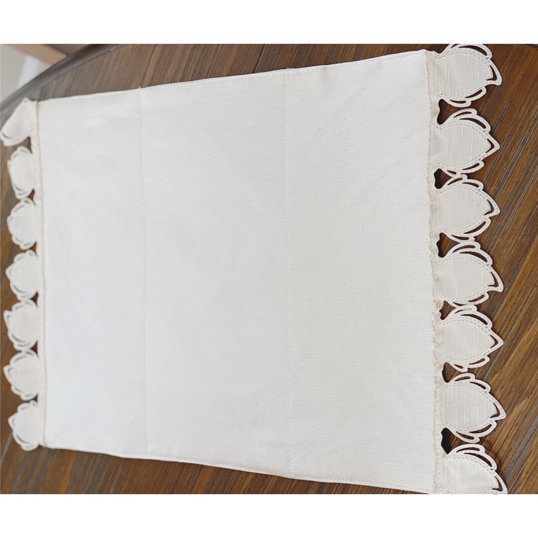 Off White Linen Placemats Set Vintage Linen Placemats Handmade Linen