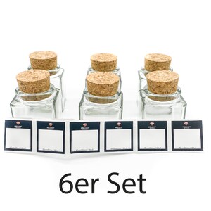 Gewürzgläser mit Korken Inklusive beschreibbare Etiketten Gewürzgläser Set 100ml Vorratsgläser sowie Gastgeschenke zur Hochzeit Giveaway 6er Set