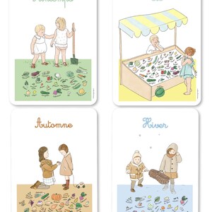 Cartes des fruits et légumes de saison