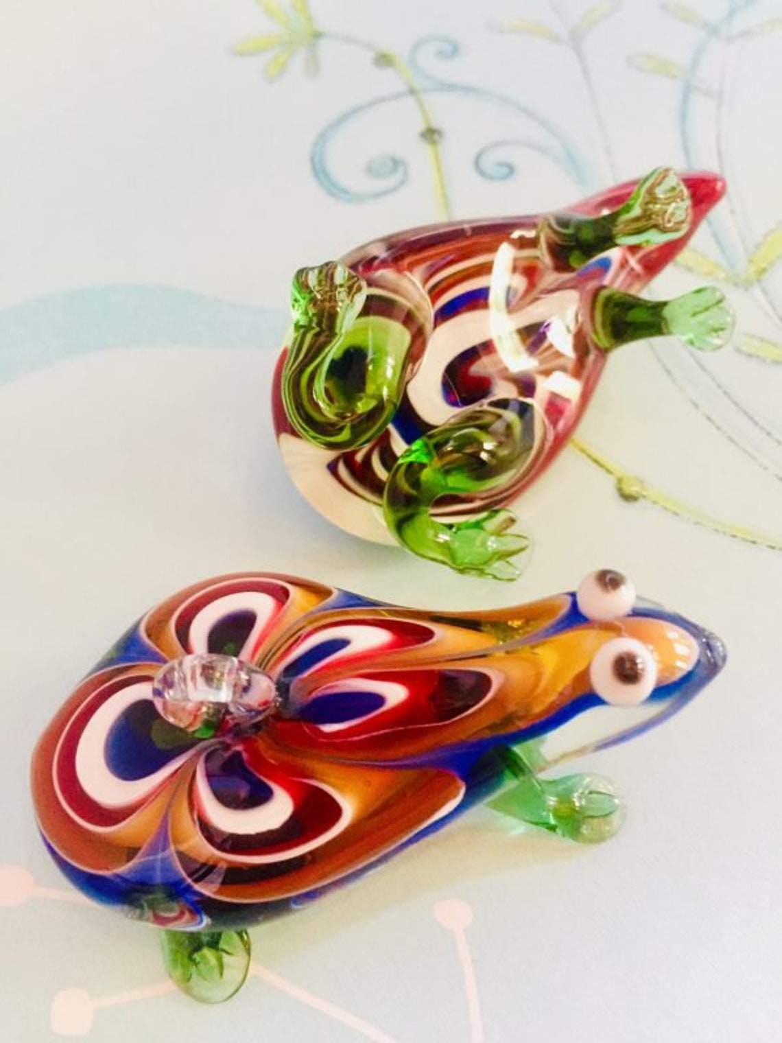 blown glass animal ornaments