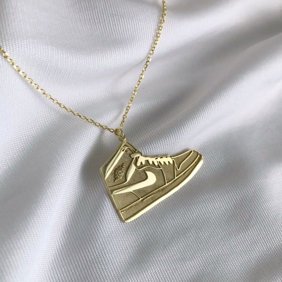 925 Sterling Silver Air Jordan Sneaker Necklace - Air Jordan Pendant