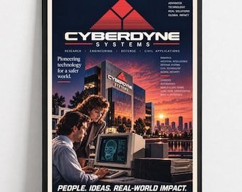 Cyberdyne Systems Poster | The Terminator Print | Sci-Fi Corporate Art (Unframed Print)