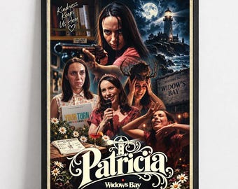 Patricia Widow’s Bay Poster | Dark Comedy Horror Art | Kate O'Flynn Print (Unframed)