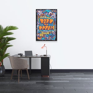 Motivational Graffiti Canvas Wall Art | Graffiti Wall Art, Motivational Canvas Art, Motivational Canvas Wall Art, Graffiti Street Art Canvas