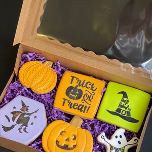 Halloween Sugar Cookies, Handmade Spooky Treat Box