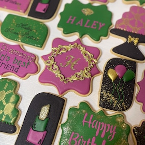 Custom cookies. Sweet sixteen. Gift set cookies. 1 dozen cookies. Birthday cookies