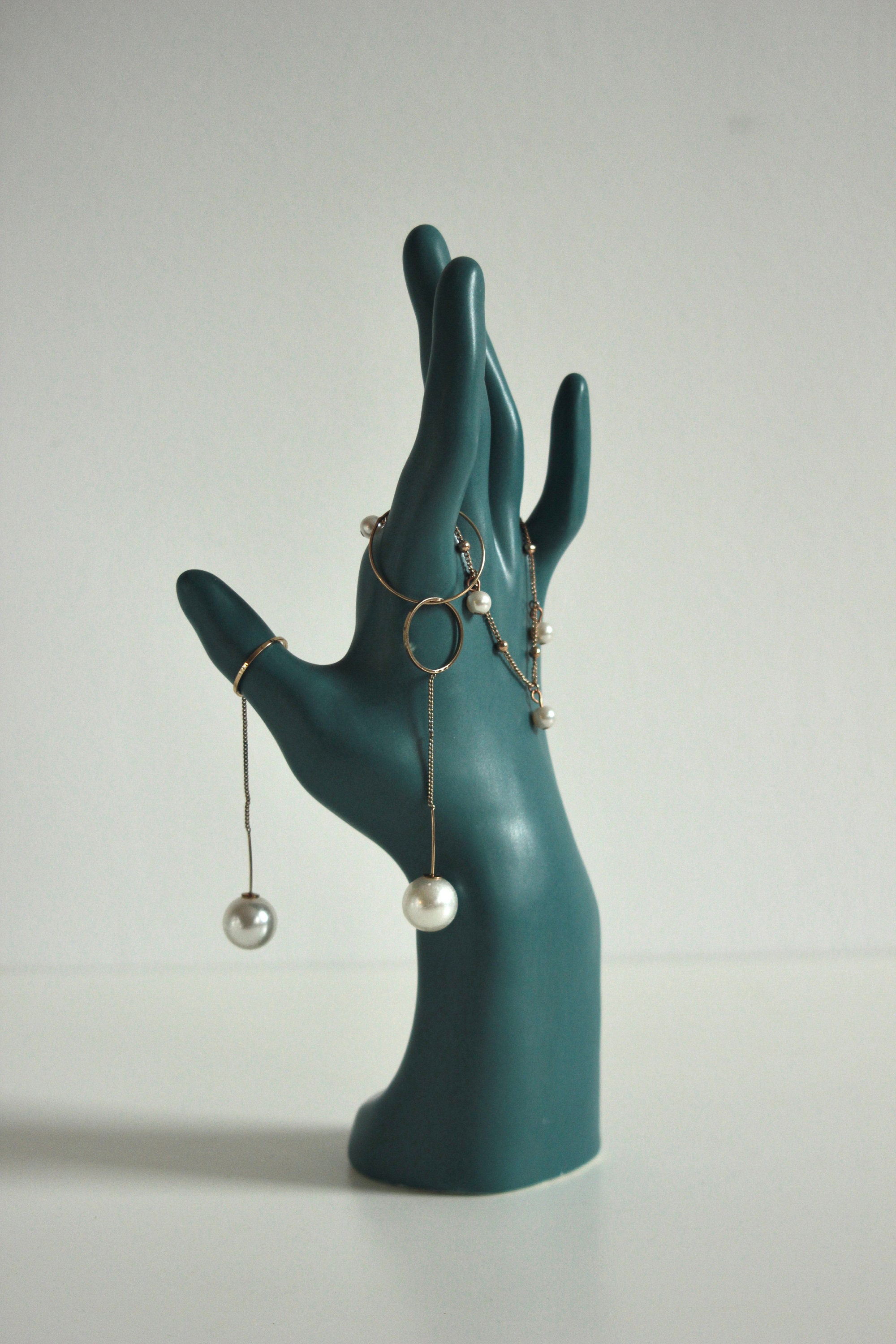 Hand shaped sculpture ceramic jewelrly stand jewelry holder Etsy